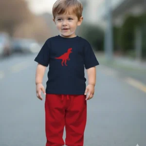 Set 2 piezas pantalon con playera manga corta  estampado