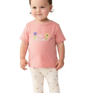 Set 3 piezas colores varios  playera con playera manga corta estampadas