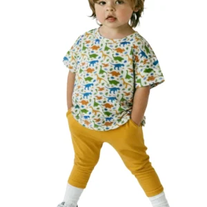 Set 2 piezas pantalon con playera manga corta  estampado