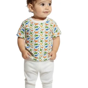 Set 2 piezas pantalon con playera manga corta  estampado